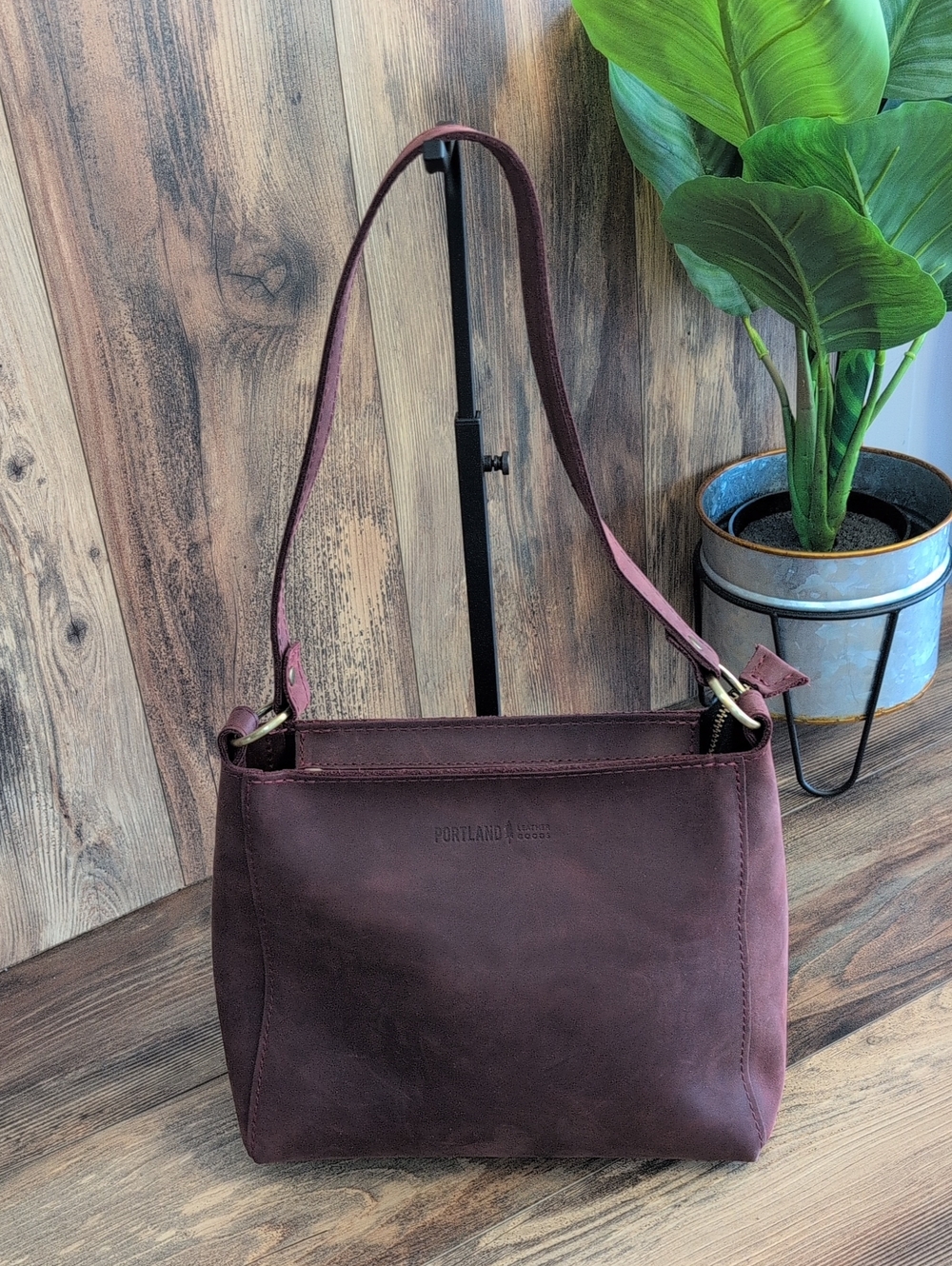 Portland Leather Goods Leather Triangle Bag Shoulder Bag